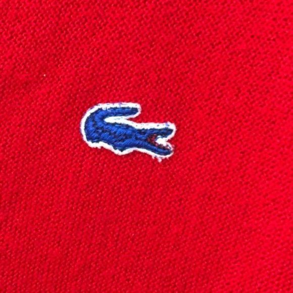 Lacoste Vintage 80's Red Cardigan Men Size L - Picture 5 of 11